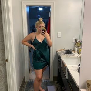 Emerald green dress